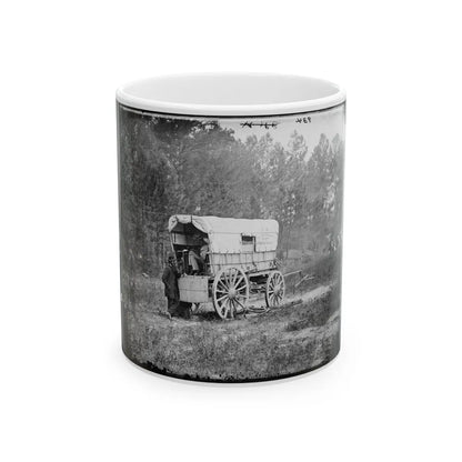 Petersburg, Va. U.S. Military Telegraph Battery Wagon, Army Of The Potomac Headquarters (U.S. Civil War) White Coffee Mug-11oz-Go Mug Yourself