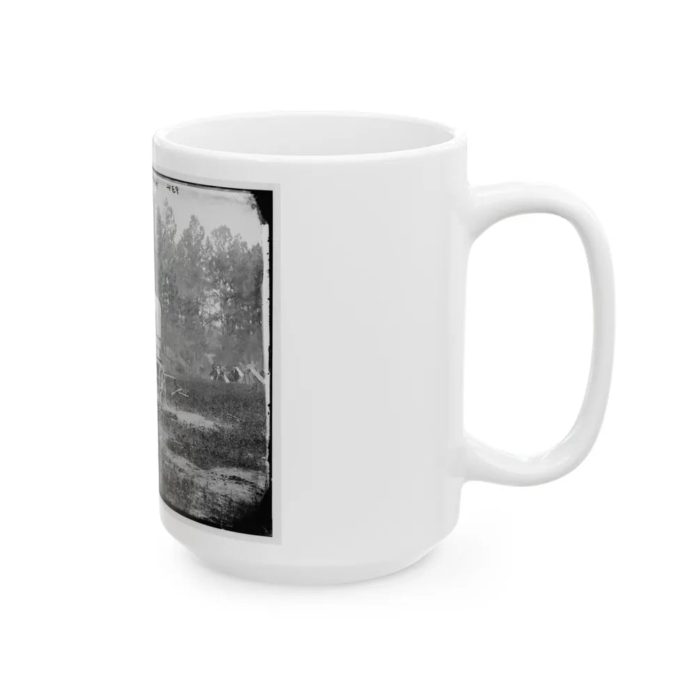 Petersburg, Va. U.S. Military Telegraph Battery Wagon, Army Of The Potomac Headquarters (U.S. Civil War) White Coffee Mug-Go Mug Yourself