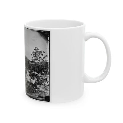 Petersburg, Va., Vicinity. Johnson's Mill On The Appomattox Near Campbell's Bridge; Soldiers Standing On Rocks In The Stream (U.S. Civil War) White Coffee Mug-Go Mug Yourself