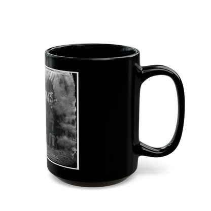 Petersburg, Va., Vicinity. Maj. Thomas T. Eckert (Seated, Left) And Others Of U.S. Military Telegraph Corps (U.S. Civil War) Black Coffee Mug-Go Mug Yourself