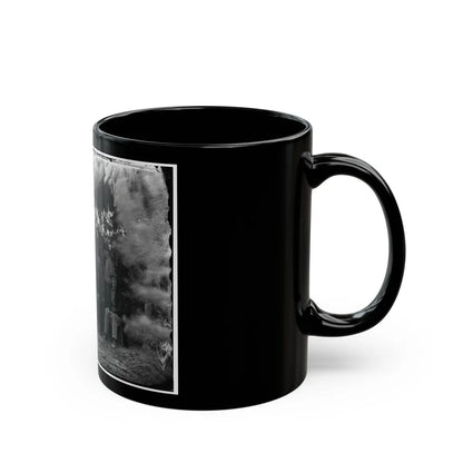Petersburg, Va., Vicinity. Maj. Thomas T. Eckert (Seated, Left) And Others Of U.S. Military Telegraph Corps (U.S. Civil War) Black Coffee Mug-Go Mug Yourself
