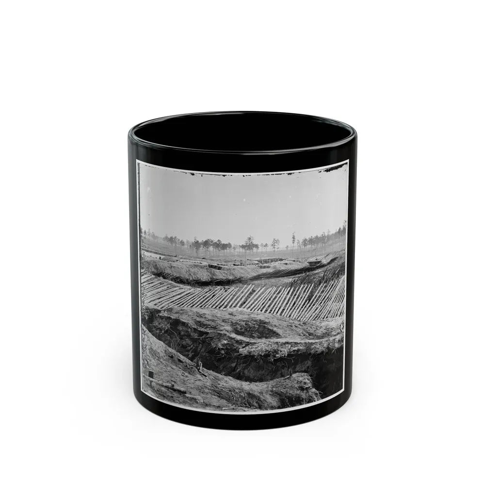 Petersburg, Va. View From Breastworks Of Fort Sedgwick (U.S. Civil War) Black Coffee Mug-11oz-Go Mug Yourself