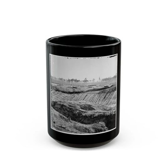 Petersburg, Va. View From Breastworks Of Fort Sedgwick (U.S. Civil War) Black Coffee Mug-15oz-Go Mug Yourself