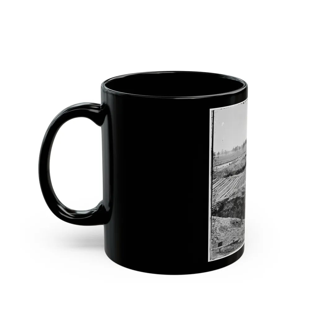 Petersburg, Va. View From Breastworks Of Fort Sedgwick (U.S. Civil War) Black Coffee Mug-Go Mug Yourself