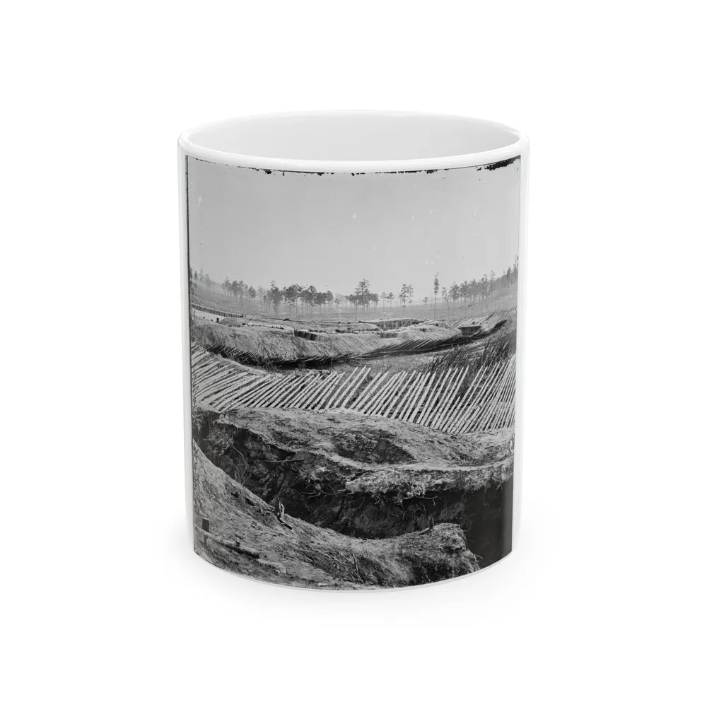 Petersburg, Va. View From Breastworks Of Fort Sedgwick (U.S. Civil War) White Coffee Mug-11oz-Go Mug Yourself