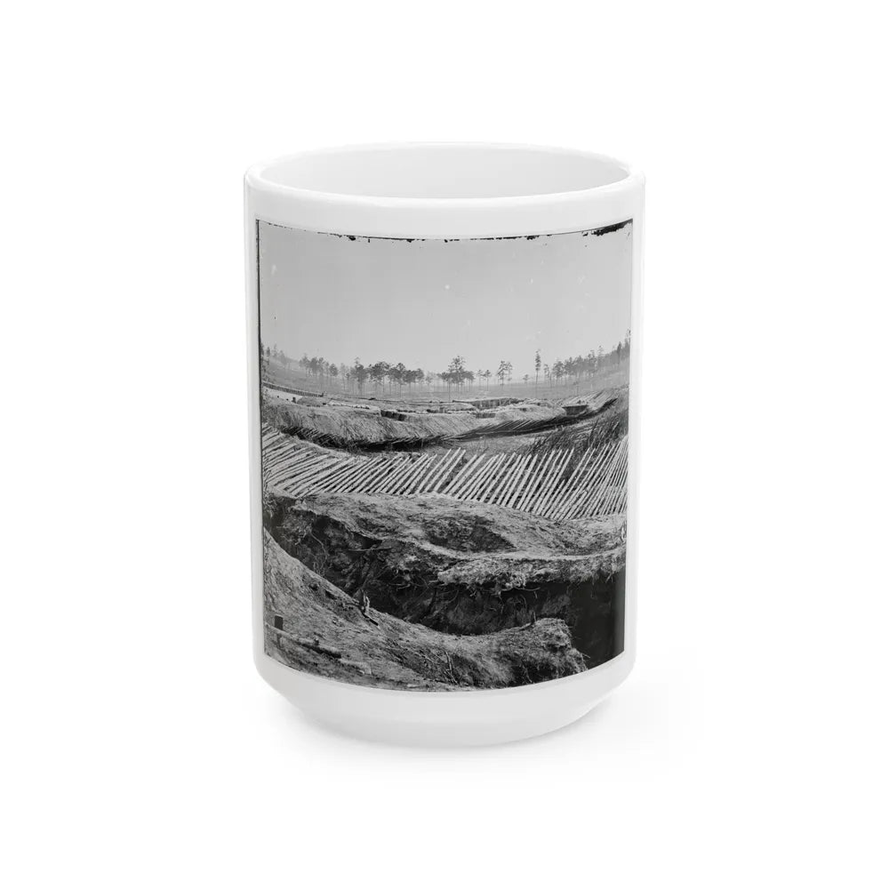 Petersburg, Va. View From Breastworks Of Fort Sedgwick (U.S. Civil War) White Coffee Mug-15oz-Go Mug Yourself