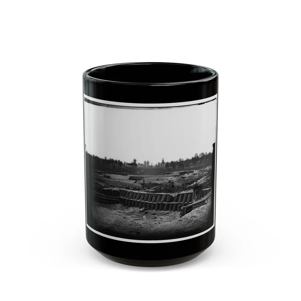 Petersburg, Va. View From Center Of Fort Sedgwick Looking South (U.S. Civil War) Black Coffee Mug-15oz-Go Mug Yourself