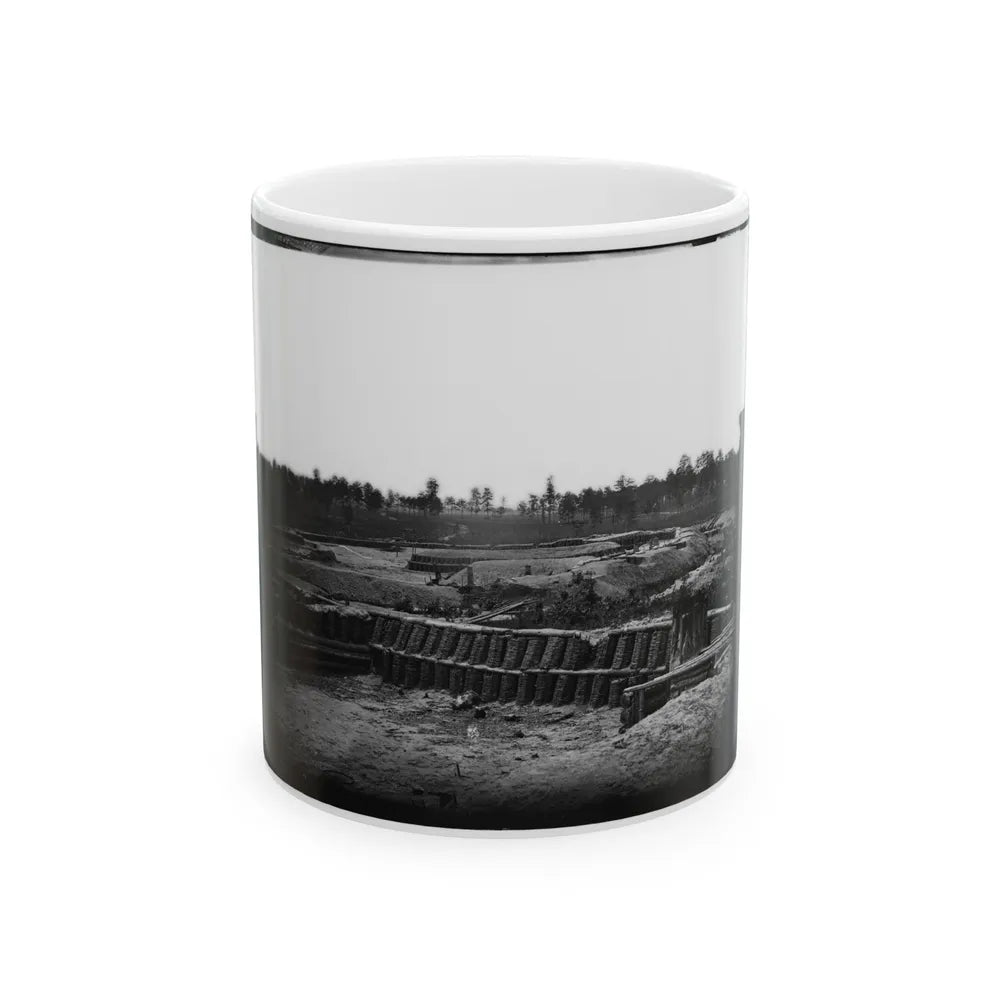 Petersburg, Va. View From Center Of Fort Sedgwick Looking South (U.S. Civil War) White Coffee Mug-11oz-Go Mug Yourself