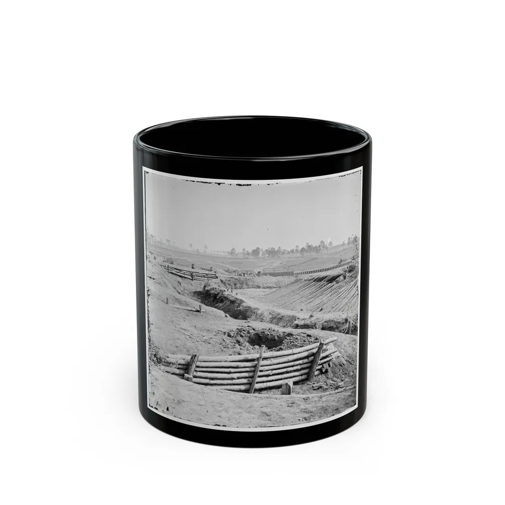 Petersburg, Va. View Of Fort Sedgwick (U.S. Civil War) Black Coffee Mug-11oz-Go Mug Yourself