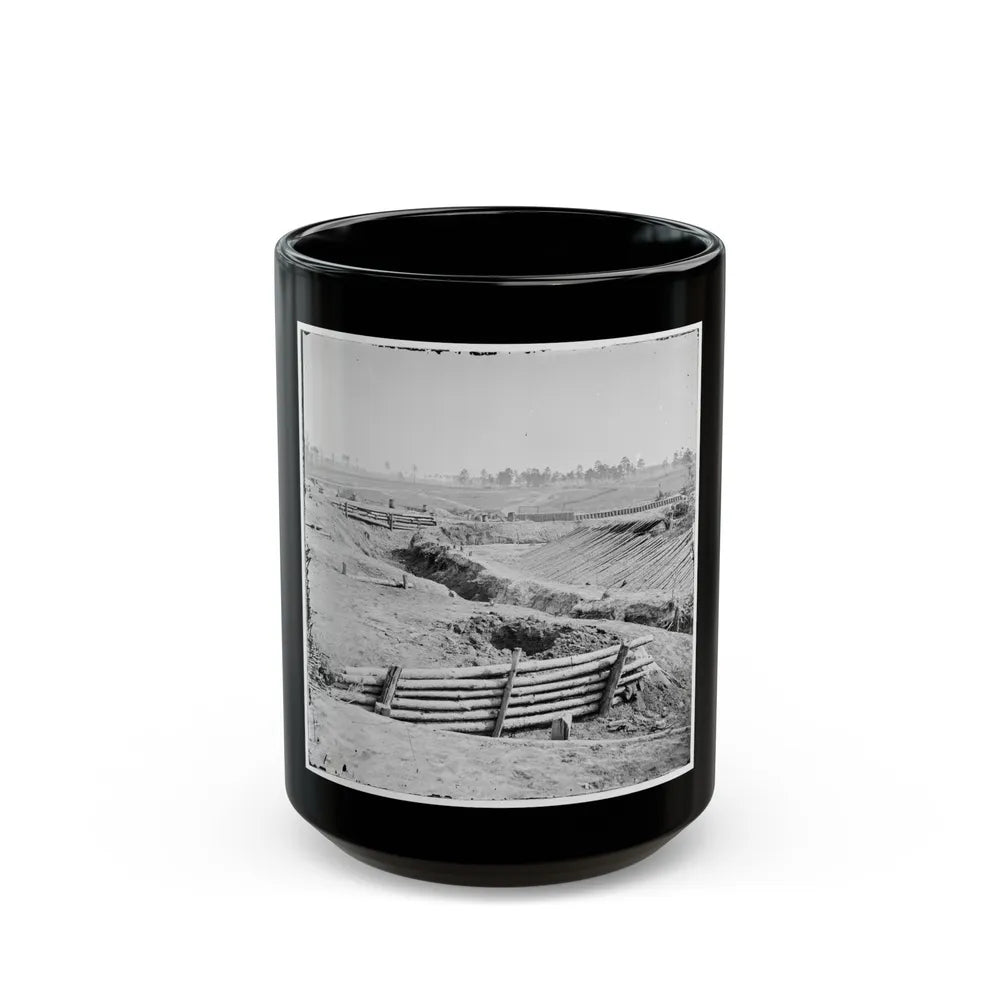 Petersburg, Va. View Of Fort Sedgwick (U.S. Civil War) Black Coffee Mug-15oz-Go Mug Yourself