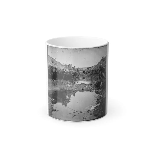 Petersburg, Va. Water-Filled Ditch on West Side of Fort Sedgwick (U.S. Civil War) Color Changing Coffee Mug 11oz-11oz-Go Mug Yourself