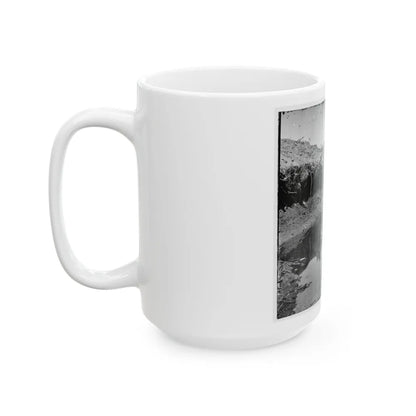 Petersburg, Va. Water-Filled Ditch On West Side Of Fort Sedgwick (U.S. Civil War) White Coffee Mug-Go Mug Yourself