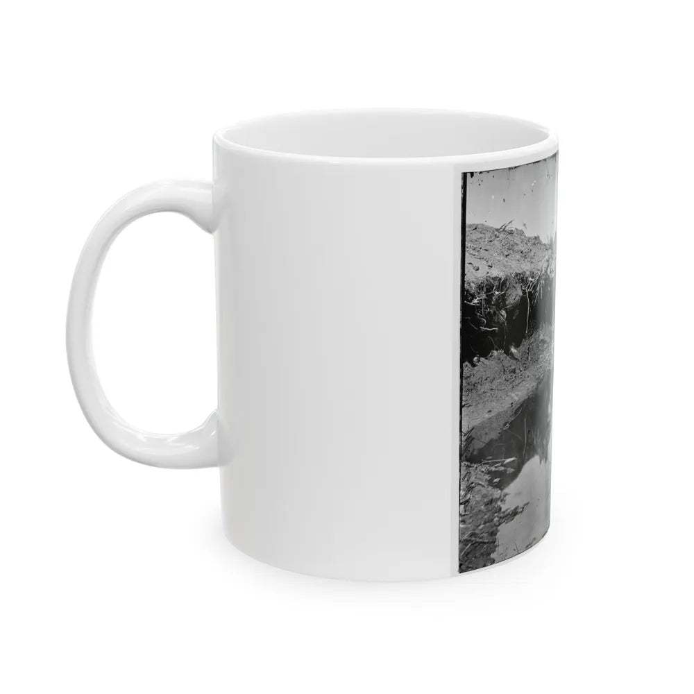 Petersburg, Va. Water-Filled Ditch On West Side Of Fort Sedgwick (U.S. Civil War) White Coffee Mug-Go Mug Yourself