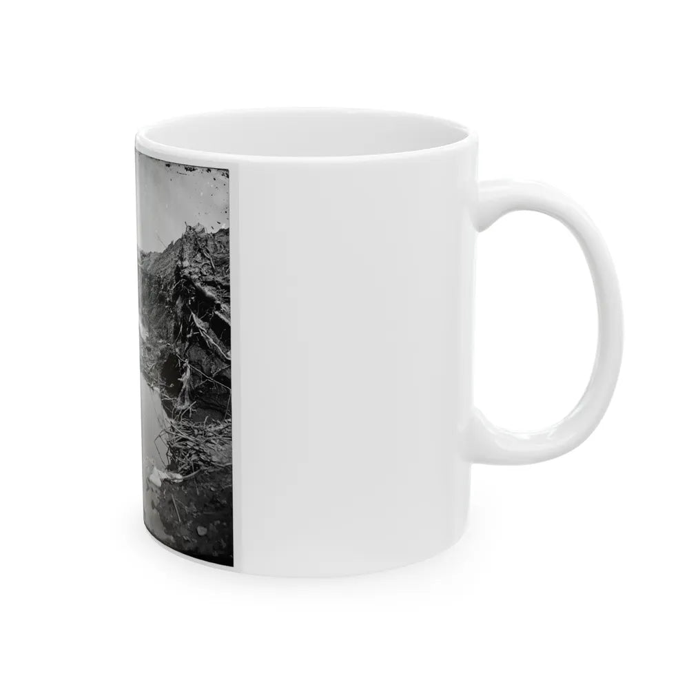 Petersburg, Va. Water-Filled Ditch On West Side Of Fort Sedgwick (U.S. Civil War) White Coffee Mug-Go Mug Yourself