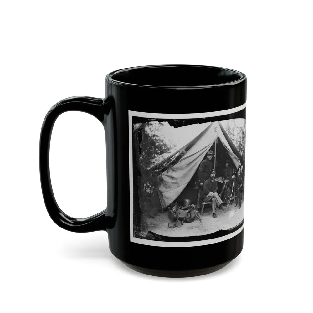 Petersburg, Virginia . Officer And Men Of Company E, 1st New York Engineers (U.S. Civil War) Black Coffee Mug-Go Mug Yourself