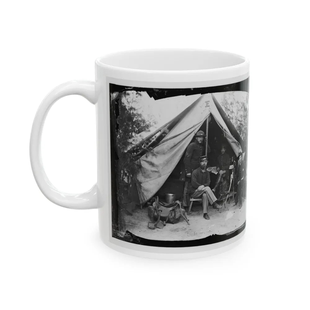 Petersburg, Virginia . Officer And Men Of Company E, 1st New York Engineers (U.S. Civil War) White Coffee Mug-Go Mug Yourself