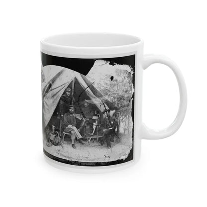 Petersburg, Virginia . Officer And Men Of Company E, 1st New York Engineers (U.S. Civil War) White Coffee Mug-Go Mug Yourself