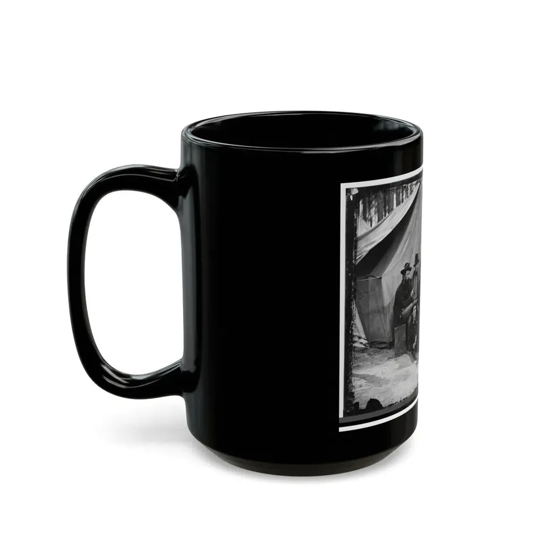 Petersburg, Virginia. Engineers At H.Q., Army Of The Potomac (U.S. Civil War) Black Coffee Mug - Go Mug Yourself