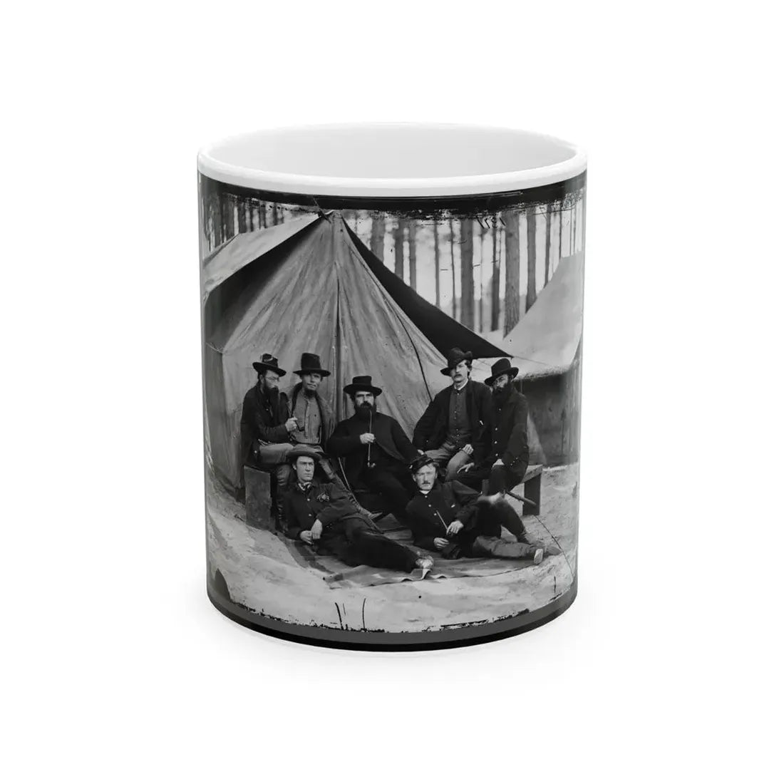 Petersburg, Virginia. Engineers At H.Q., Army Of The Potomac (U.S. Civil War) White Coffee Mug 11oz - Go Mug Yourself