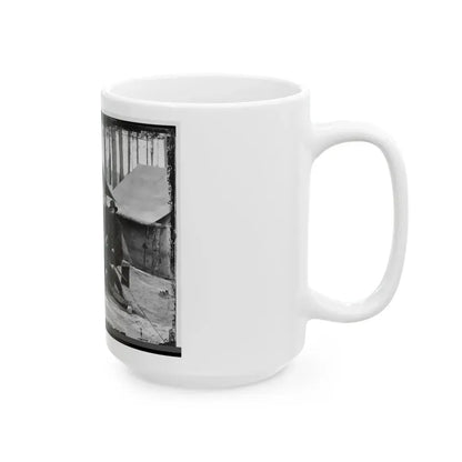 Petersburg, Virginia. Engineers At H.Q., Army Of The Potomac (U.S. Civil War) White Coffee Mug - Go Mug Yourself