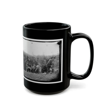 Petersburg, Virginia. Group At Telegraphic Corps Quarters. Headquarters, Army Of The Potomac (U.S. Civil War) Black Coffee Mug - Go Mug Yourself