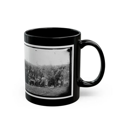 Petersburg, Virginia. Group At Telegraphic Corps Quarters. Headquarters, Army Of The Potomac (U.S. Civil War) Black Coffee Mug - Go Mug Yourself