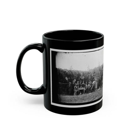 Petersburg, Virginia. Group At Telegraphic Corps Quarters. Headquarters, Army Of The Potomac (U.S. Civil War) Black Coffee Mug - Go Mug Yourself