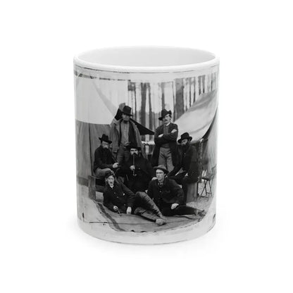 Petersburg, Virginia. Group Of Engineers And Draughtsmen, Headquarters, Army Of The Potomac (U.S. Civil War) White Coffee Mug 11oz - Go Mug Yourself