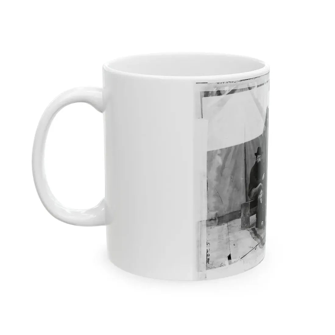 Petersburg, Virginia. Group Of Engineers And Draughtsmen, Headquarters, Army Of The Potomac (U.S. Civil War) White Coffee Mug - Go Mug Yourself