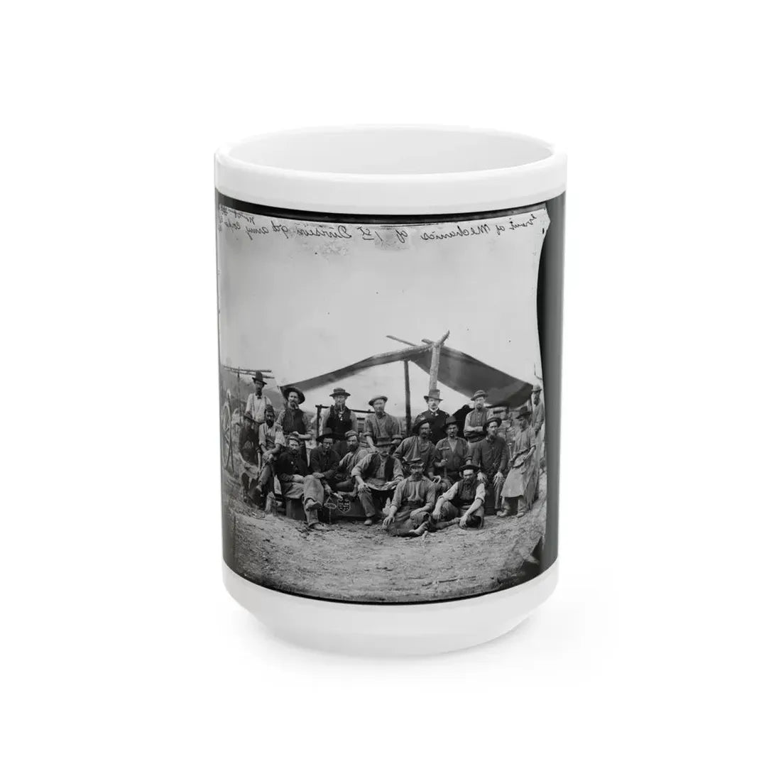 Petersburg, Virginia. Group Of Mechanics Of 1st Division, 9th Army Corps (U.S. Civil War) White Coffee Mug 15oz - Go Mug Yourself