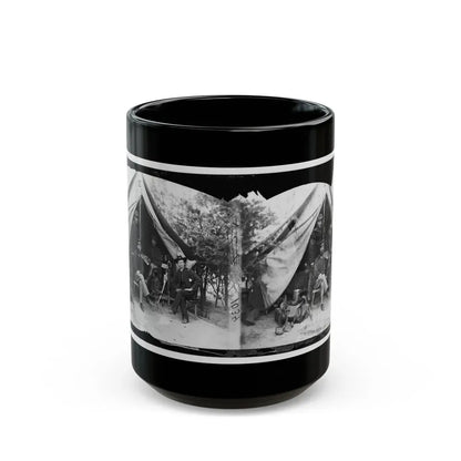 Petersburg, Virginia . Officer And Men Of Company E, 1st New York Engineers (U.S. Civil War) Black Coffee Mug 15oz - Go Mug Yourself