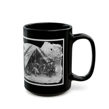 Petersburg, Virginia . Officer And Men Of Company E, 1st New York Engineers (U.S. Civil War) Black Coffee Mug - Go Mug Yourself
