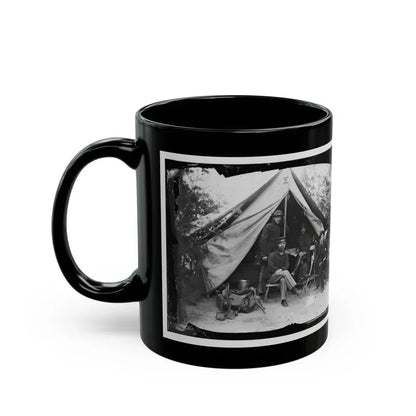 Petersburg, Virginia . Officer And Men Of Company E, 1st New York Engineers (U.S. Civil War) Black Coffee Mug - Go Mug Yourself