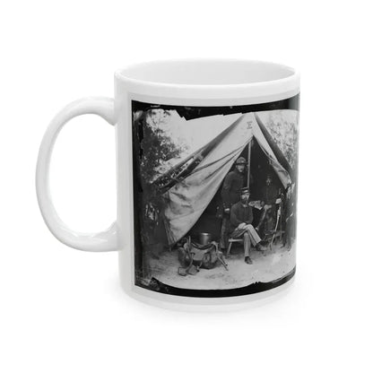 Petersburg, Virginia . Officer And Men Of Company E, 1st New York Engineers (U.S. Civil War) White Coffee Mug - Go Mug Yourself