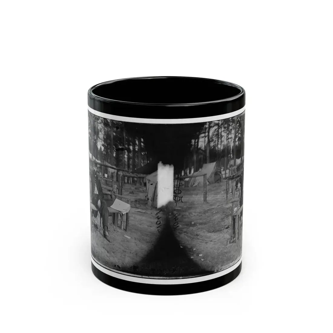 Petersburg, Virginia. Officer Seated 001 (U.S. Civil War) Black Coffee Mug 11oz - Go Mug Yourself