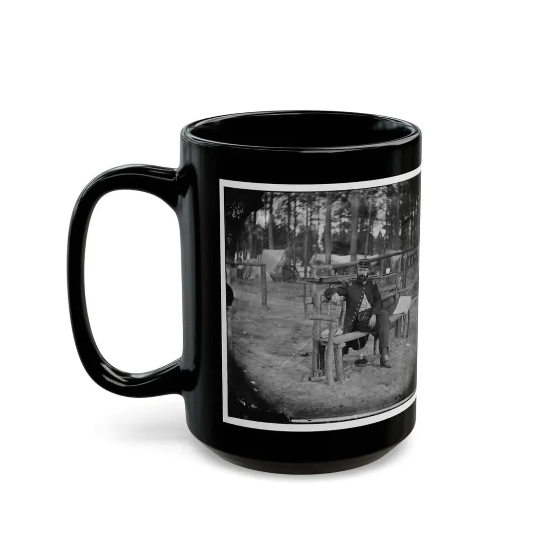 Petersburg, Virginia. Officer Seated 001 (U.S. Civil War) Black Coffee Mug - Go Mug Yourself