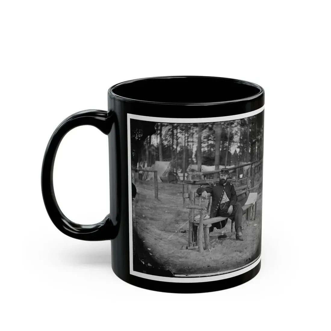 Petersburg, Virginia. Officer Seated 001 (U.S. Civil War) Black Coffee Mug - Go Mug Yourself