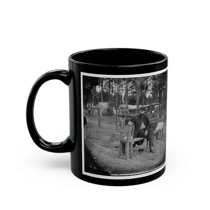 Petersburg, Virginia. Officer Seated 001 (U.S. Civil War) Black Coffee Mug - Go Mug Yourself
