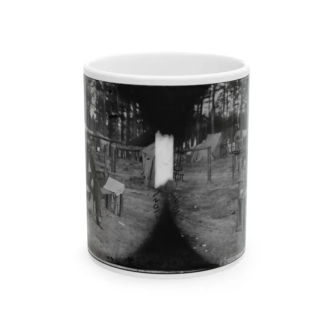 Petersburg, Virginia. Officer Seated 001 (U.S. Civil War) White Coffee Mug 11oz - Go Mug Yourself