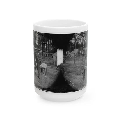 Petersburg, Virginia. Officer Seated 001 (U.S. Civil War) White Coffee Mug 15oz - Go Mug Yourself