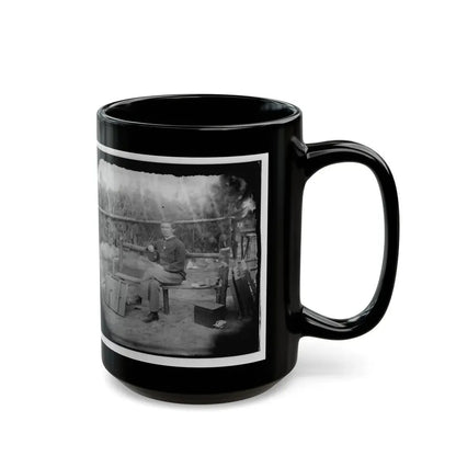 Petersburg, Virginia. Officer Seated (U.S. Civil War) Black Coffee Mug - Go Mug Yourself