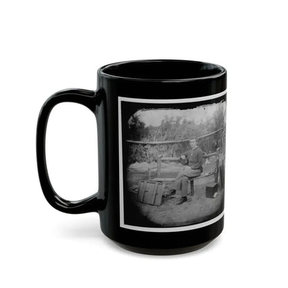 Petersburg, Virginia. Officer Seated (U.S. Civil War) Black Coffee Mug - Go Mug Yourself