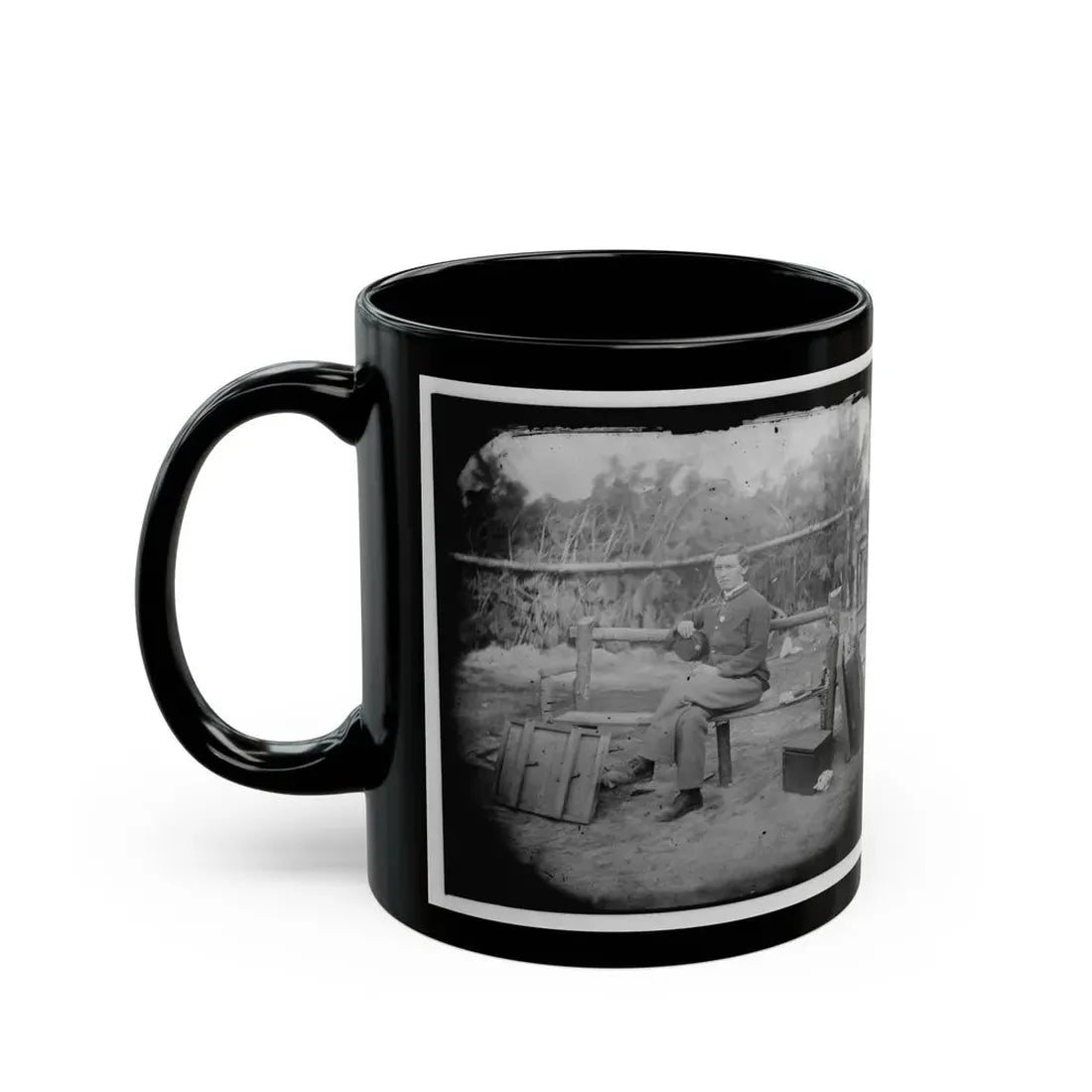 Petersburg, Virginia. Officer Seated (U.S. Civil War) Black Coffee Mug - Go Mug Yourself