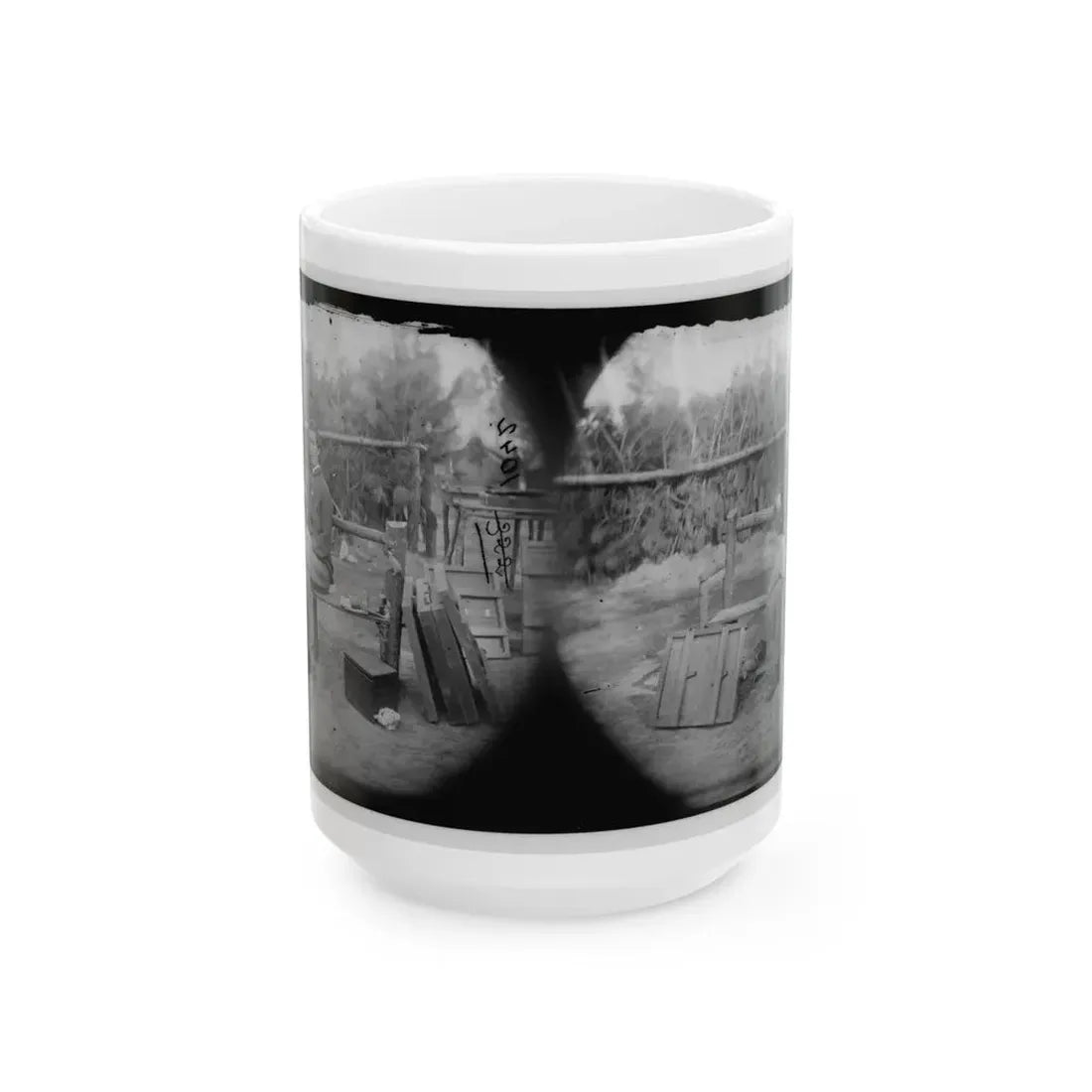 Petersburg, Virginia. Officer Seated (U.S. Civil War) White Coffee Mug 15oz - Go Mug Yourself