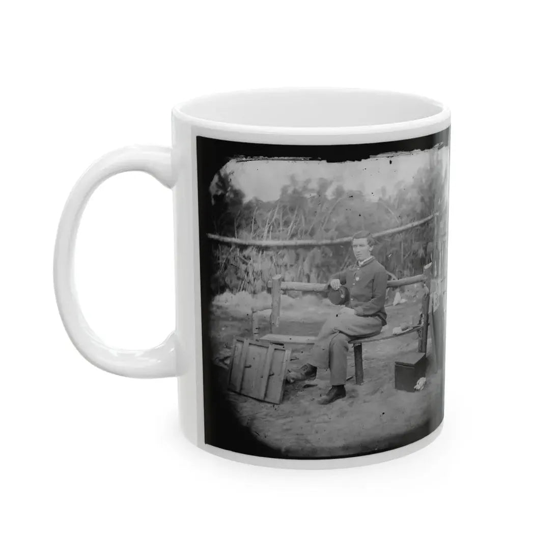 Petersburg, Virginia. Officer Seated (U.S. Civil War) White Coffee Mug - Go Mug Yourself