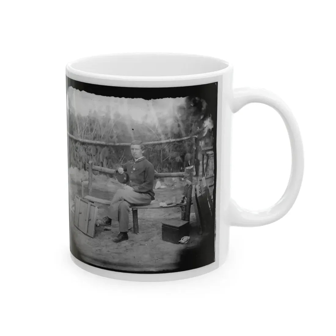 Petersburg, Virginia. Officer Seated (U.S. Civil War) White Coffee Mug - Go Mug Yourself
