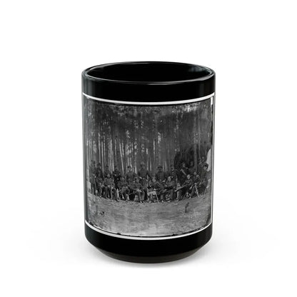 Petersburg, Virginia. Officers Of 114th Pennsylvania Infantry (U.S. Civil War) Black Coffee Mug 15oz - Go Mug Yourself