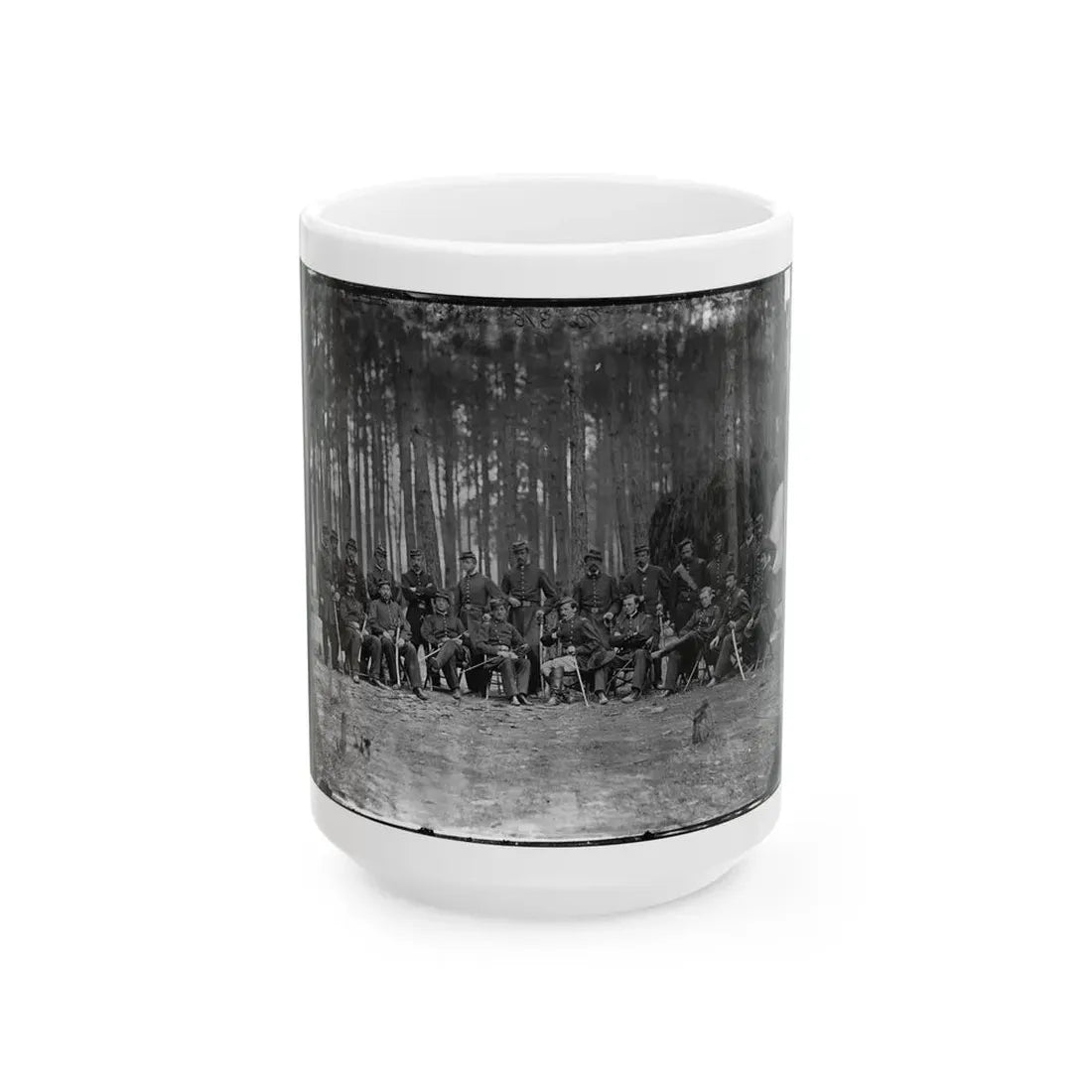 Petersburg, Virginia. Officers Of 114th Pennsylvania Infantry (U.S. Civil War) White Coffee Mug 15oz - Go Mug Yourself