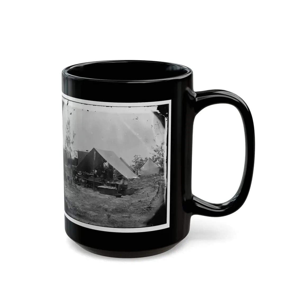 Petersburg, Virginia. Photographers Resting In Camp (U.S. Civil War) Black Coffee Mug - Go Mug Yourself