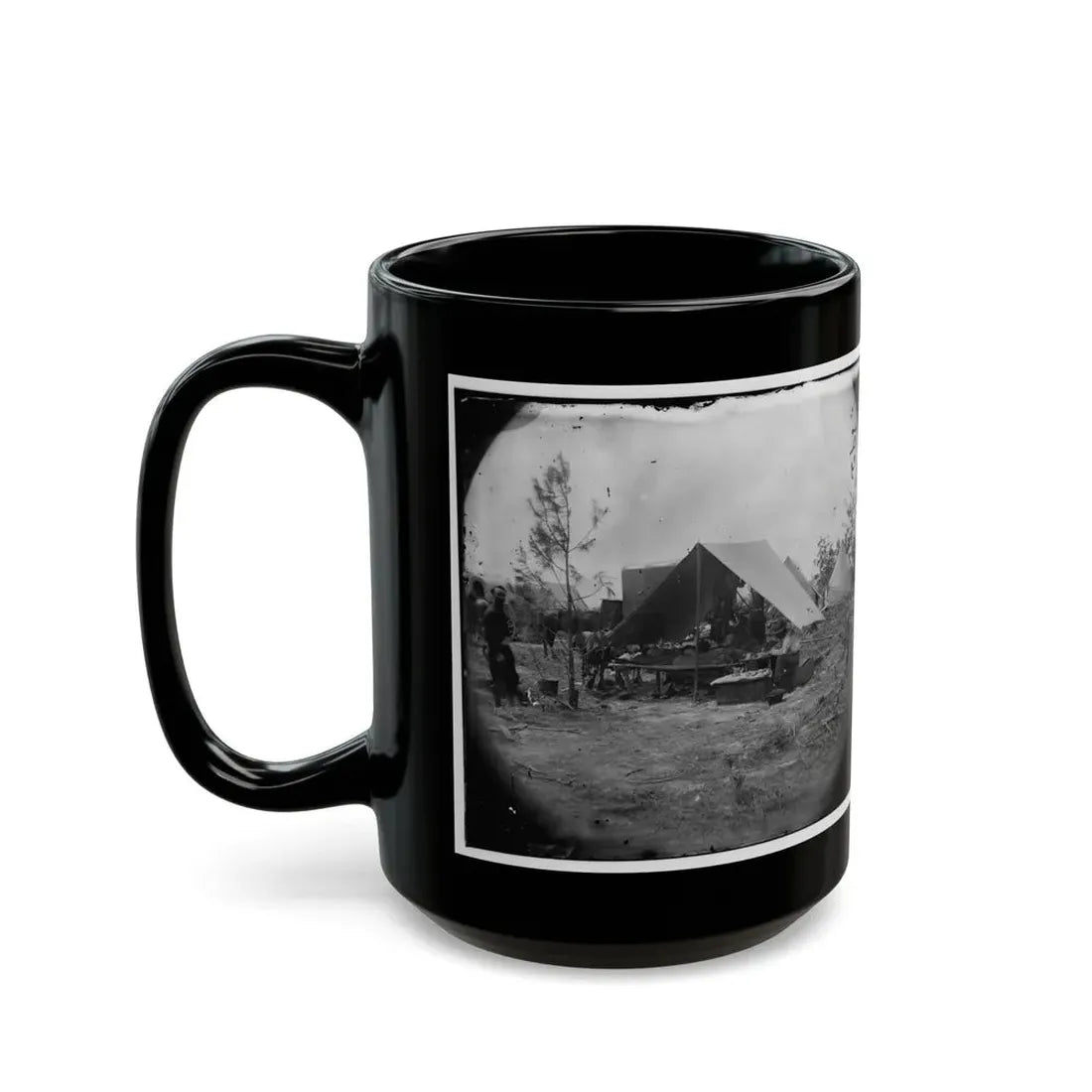 Petersburg, Virginia. Photographers Resting In Camp (U.S. Civil War) Black Coffee Mug - Go Mug Yourself